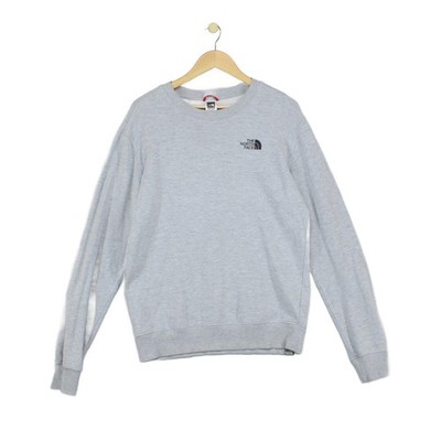 North Face Sweatshirt Herren Gr. M Grau Freizeit Rundhals Outdoor Grafik