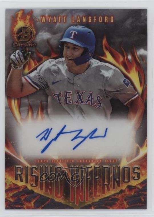 2024 Bowman Rising Infernos 94/99 Wyatt Langford #RIA-WL Rookie Auto RC v9t