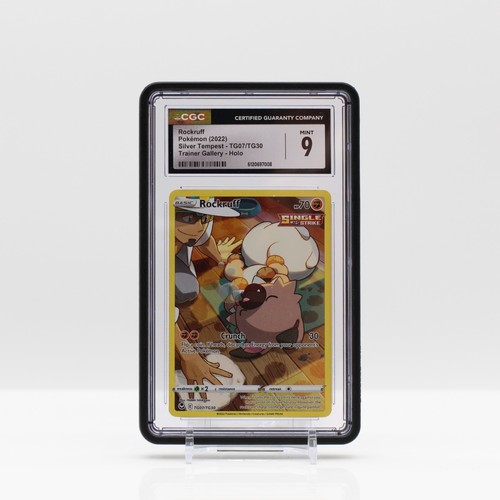 Pokemon Rockruff Holo #TG07/TG30 Silver Tempest Trainer Gal 2022 CGC 9 Mint