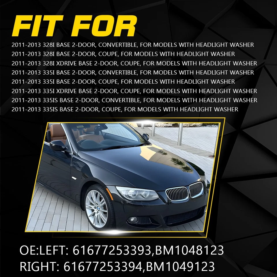 Tapa de arandela de faros 2/4/6/8/10/20X para 328i BMW 335is 335i 2011-2013 Foto 2 de 4