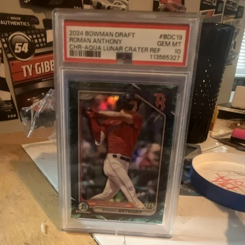 2024 Bowman Draft Chrome Roman Anthony BDC19 Aqua Lunar Refractor /125 RC PSA 10