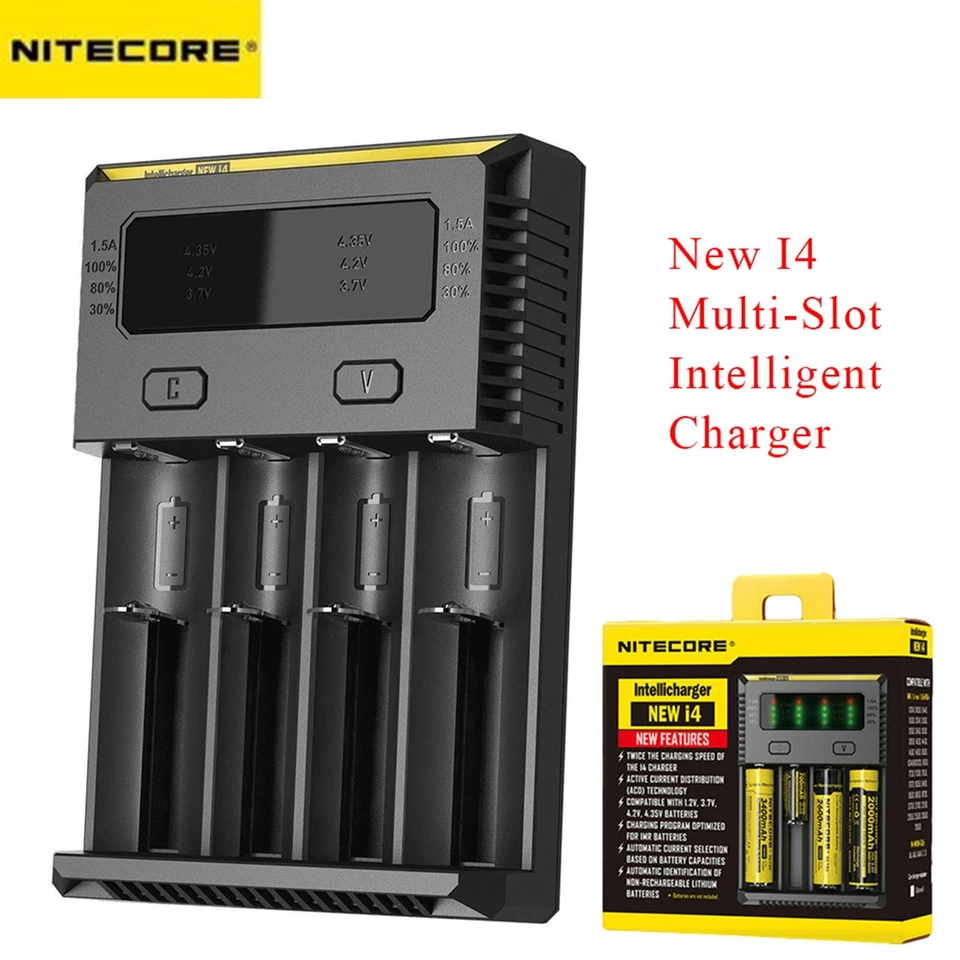 NITECORE i4 Intellicharger 4-slot Universal Charger For AA Li-ion NiMH Batteries - Image 2 of 4