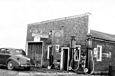 Ramsey Grocery Store Gas Pump Station Red Oak Michigan MI - Reprint