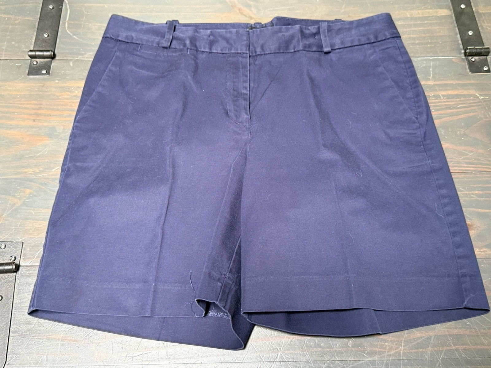 Talbots womens navy blue basic flat front 7" inse… - image 2