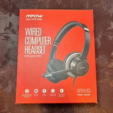 Mpow HC6 Wired USB & 3.5mm Headset Boom Mic C...