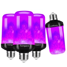Upgraded LED Flame Light Bulbs Halloween Decorations, 4 Modes Flickering Ligh...