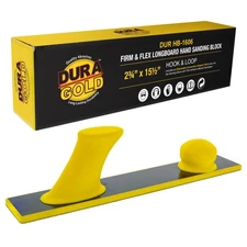 Dura-Gold Firm & Flex Longboard Hand Sanding File Block, Hook & Loop Backing PSA