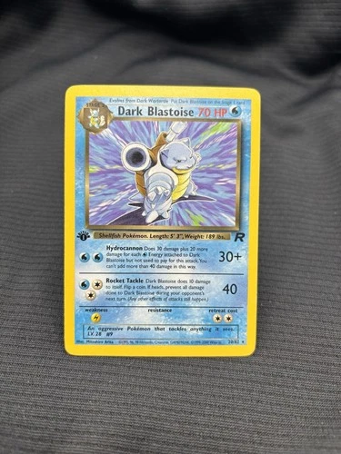 Pokémon TCG Dark Blastoise 20/82 Rare Non-Holo Card 1st Edition