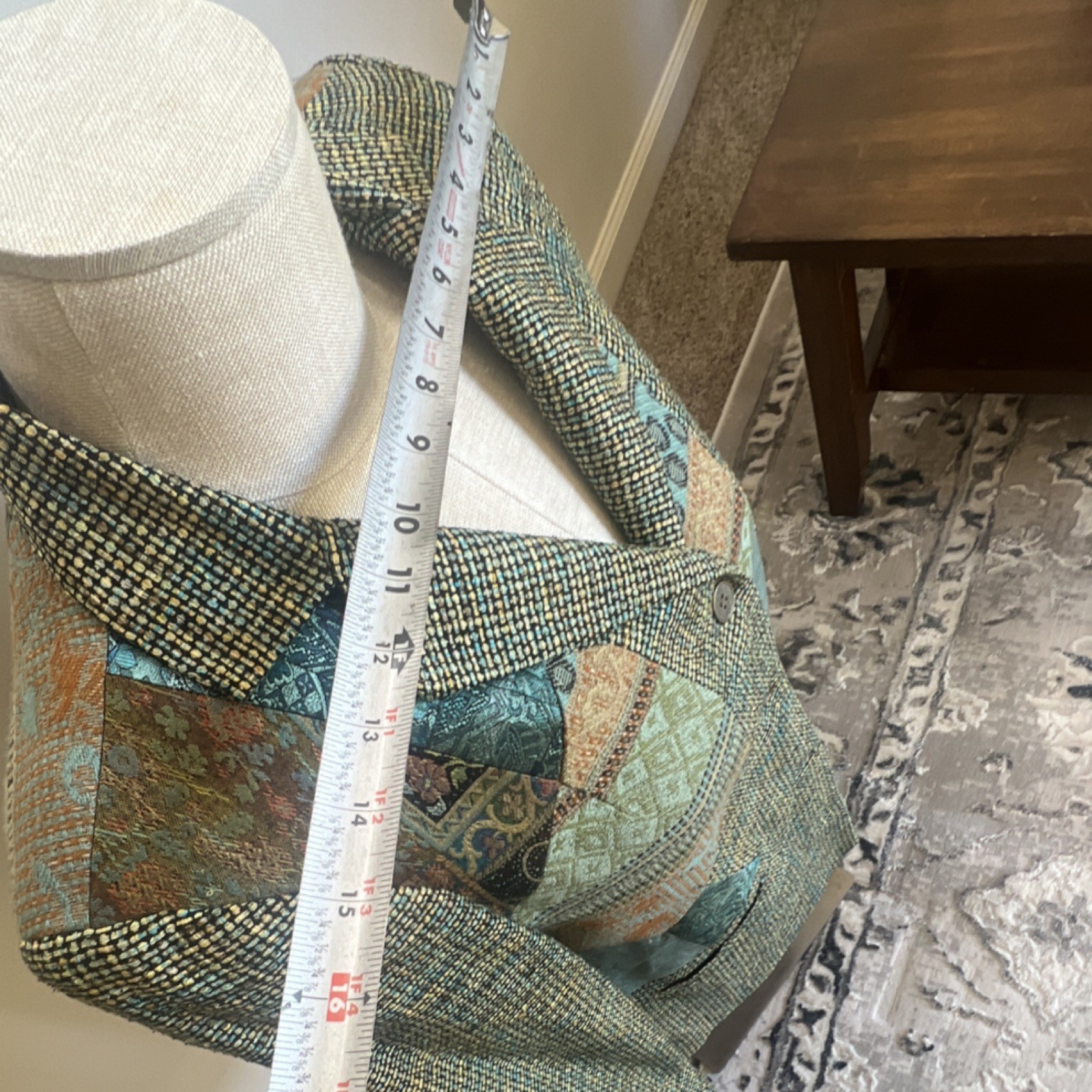 Canvasbacks Patchwork Multicolor Silk Blend Blaze… - image 15