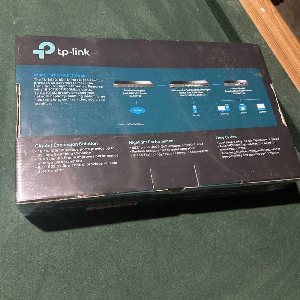 TP-Link 16 Port Desktop/Rackmount Network Gigabit Switch - TL-SG1016D - Image 2 of 3