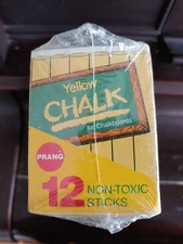 Prang Dustless Hygieia Yellow Chalk 12 Boxes 144 Sticks New! Teacher Professor 