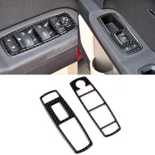 Cubierta de panel de interruptor de elevación de ventana de fibra de carbono 2 piezas para Dodge Journey 2009-10