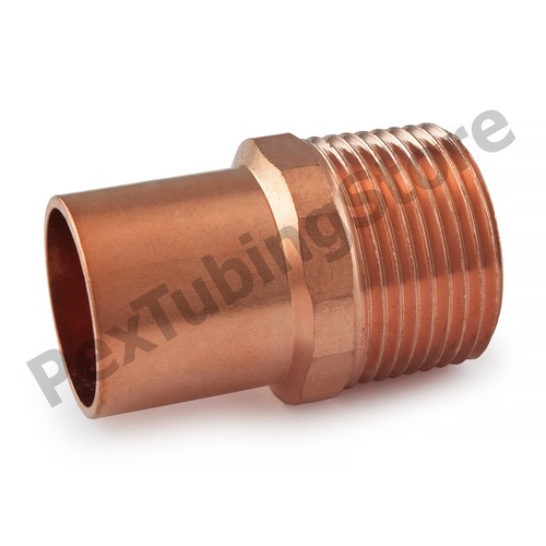 1" Ftg x 1" Male NPT Threaded Street Copper Adapter