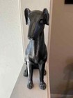 Silver Dog 10" Sitting Greyhound Whippet Figure