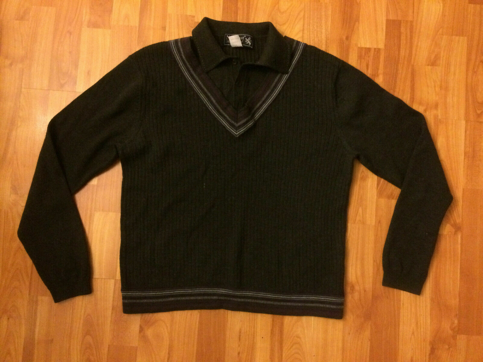 Nat Nast Men's Wool V-Neck Collar Shirt