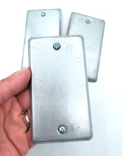 *LOT of 3* Steel City 58C1 Blank Box Cover for Utility Outlet *MANY AVAIL*