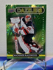 2021-22 Upper Deck Series 2 Hockey MACKENZIE BLACKWOOD #DZ-78 DAZZLERS GREEN