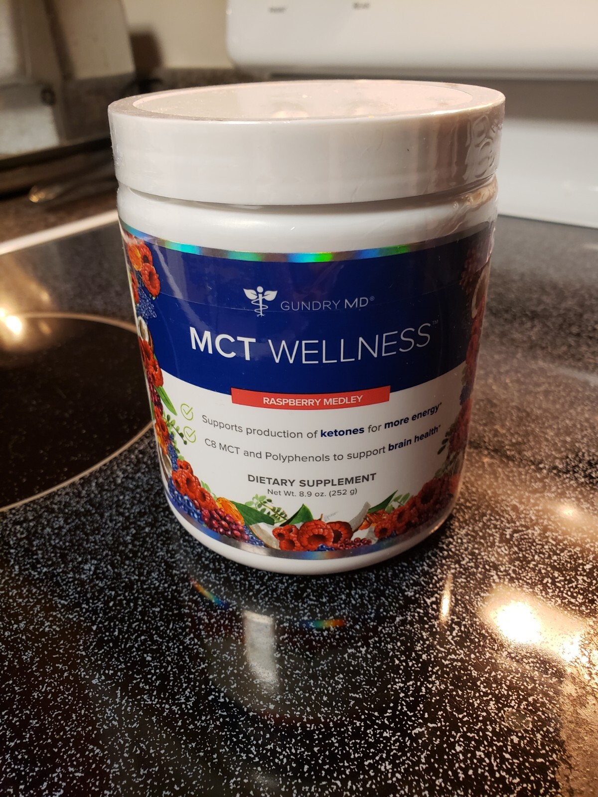 MCT WELLNESS DR. GUNDRY MD Raspberry Medley Dietary Supplement 8.9oz