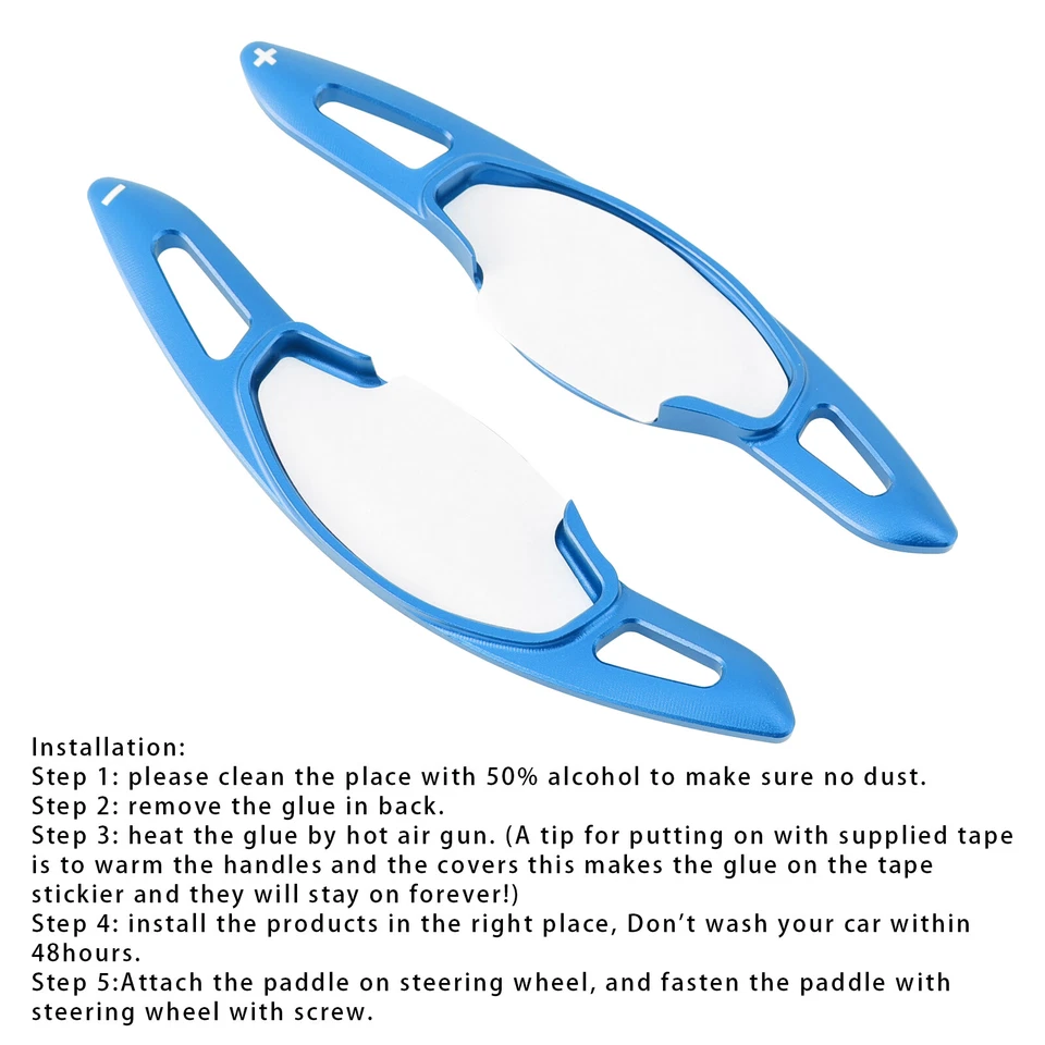 Extensión de palanca de cambios de volante para Honda CRV Civic 11th aluminio azul Foto 4 de 4