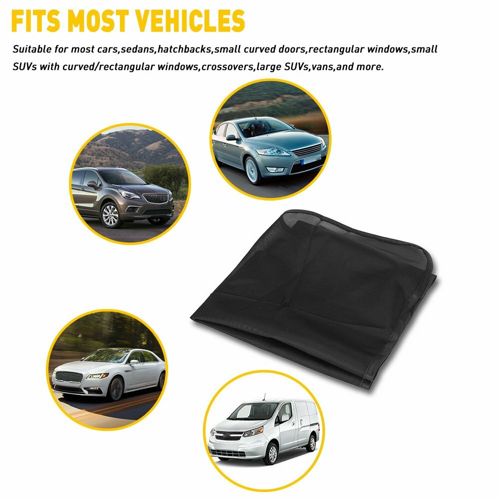 4-Pack Magnetic Car Side Window Sun Shade – Mesh Shield For UV Protection, Fits Cars SUVs Minivans