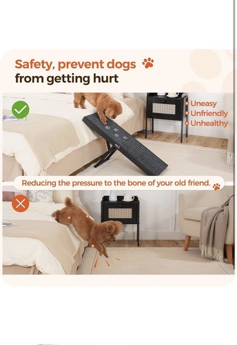 Dog Ramp Rubber Mat High Traction Ramp,5 Level Adjustable Folding Pet Ramp - Picture 5 of 11