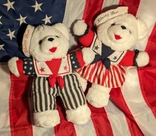 Vintage Patriotic Pair Liberty Bears 1997 Boy and Girl