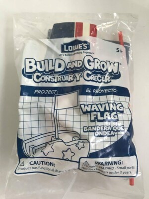 Lowe's Build and Grow Waving Flag Wood project hand buiding toy idea Build Somet