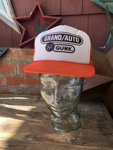 Vintage 80s Gunk Grand Auto Solder Seal Snapback Mesh Trucker Hat Young An Rare
