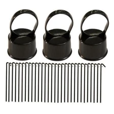 1-5/8 in. Metal Black Line Post Fittings Kit