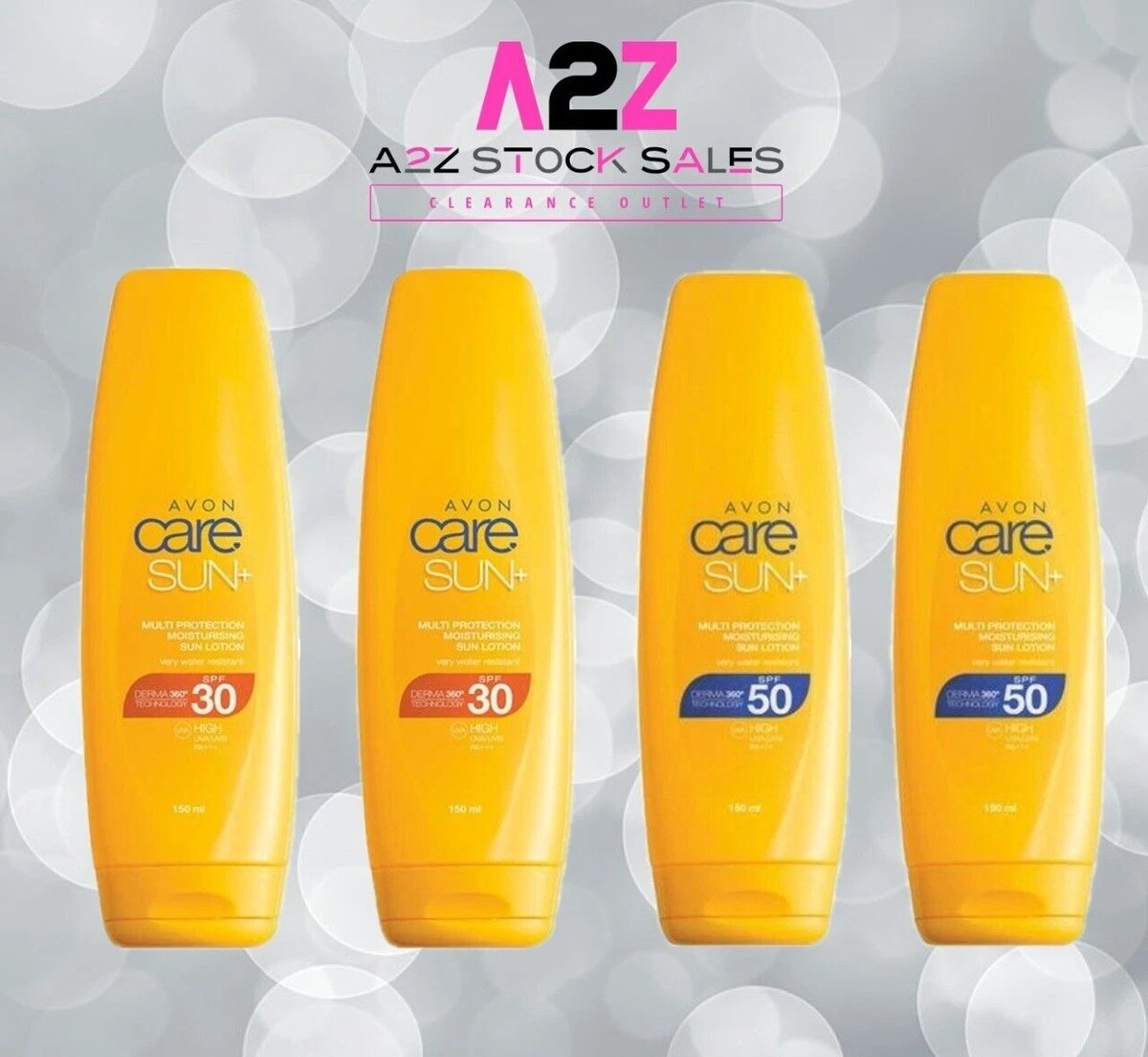 4x AVON CARE SUN+ Multi Protection Moisturising Sun Lotion - SPF – 150ML Each