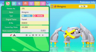 Pokemon Strahlender Diamant & Leuchtende Perle 6IV Shiny Metagross Max EVs