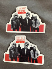 Lot 2 BON JOVI 1 3/4" x 2 1/2" Band LOGO Photo STICKERS Fast FREE SHIP 