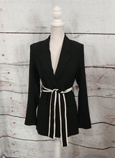 Jason Wu Contrast Tie Belt Blazer Size XS