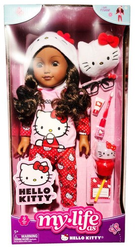 My Life as Hello Kitty Afroamerikaner Einwegpuppe 18 Zoll mit 9-teiligem Zubehör