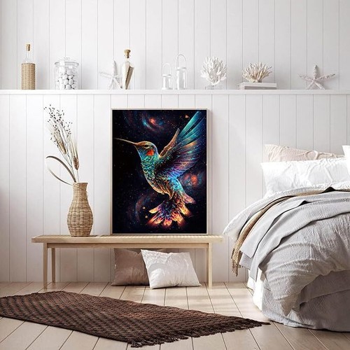 Hummingbird Diamond Painting Kits for Adults, 5D Hummingbird Diamond 12X16Inch - Picture 3 of 8