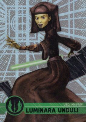 Star Wars High Tek 2017 Pattern 1 Form 1 Base Card #29 Luminara Unduli