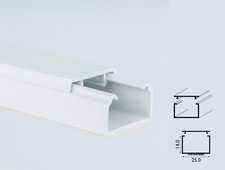 White Electrical Cable Trunking PVC Wire Conduit Plastic Cover - Mini Trunk -1 M