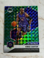 VINCE CARTER - 2020-21 PANINI MOSAIC ALL TIME GREATS GREEN PRIZM INSERT CARD