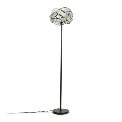 Chrom Stehlampe Schildpatt Acryl Juwel Drehschirm Wohnzimmer Stehlampe