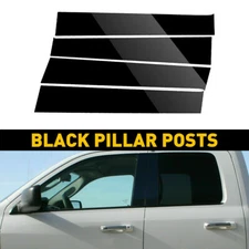 For Dodge Ram CREW 1500 2009-2018 Black Cab Door Vent Visors Rain Window Guards