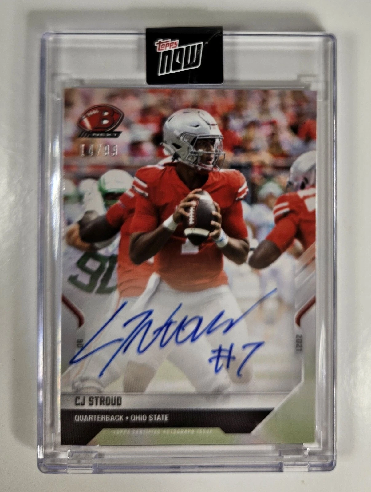 2021 Topps Now Bowman Next On-Card Auto #10A CJ Stroud - Rookie RC - SP /99