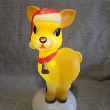 11" Christmas Standing Reindeer Blow Mold Tabletop Light Up