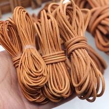 DIY Round Cow Real Leather Cord Lace Rope Weave String for Necklace Bracelet Bag