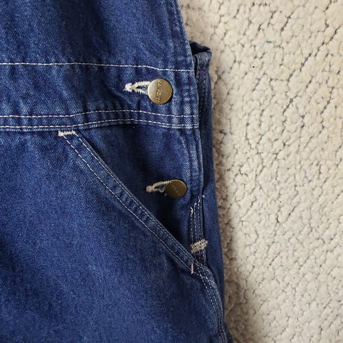 Carhartt R07-DST Men’s Denim Overalls 34x29 Workwear Retro Western Utility Ranch - Picture 5 of 12