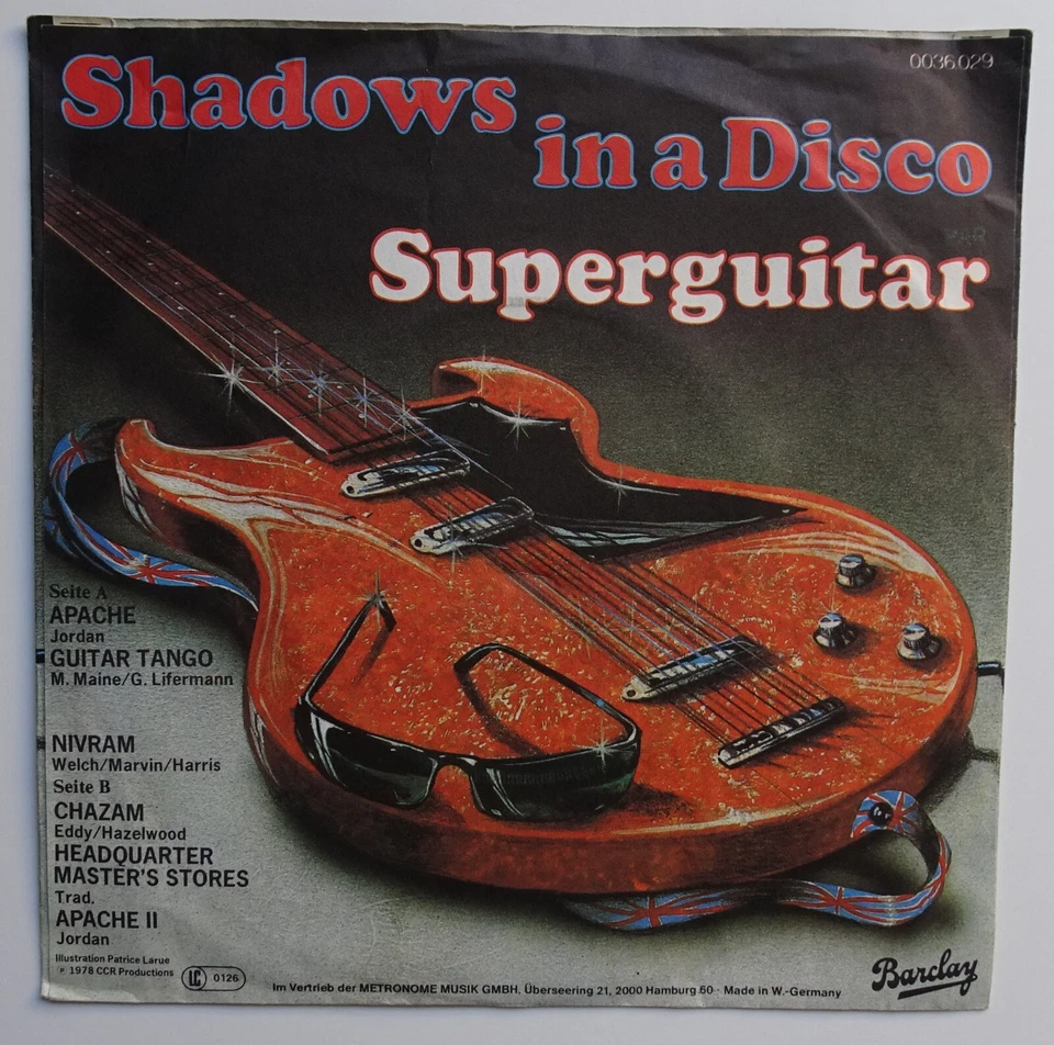 7" SINGLE = Shadows in a Disco = Superguitar - Bild 2 von 2