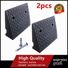 2Pcs Heavy Duty Rubber Kerb Door Ramps Wheelchair Mobility Scooter Access Ramp