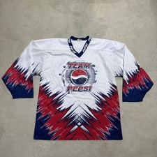 Pepsi Hockey Jersey Adult Men&rsquo;s SZ XL Pro Joy Promo Soda #22 1980s Shirt