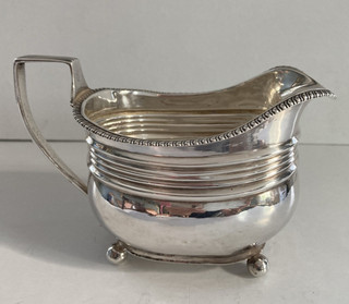 ANTIQUE ENGLISH STERLING SILVER CREAM PITCHER by SARAH & JOHN WILLIAM BLAKE 1817