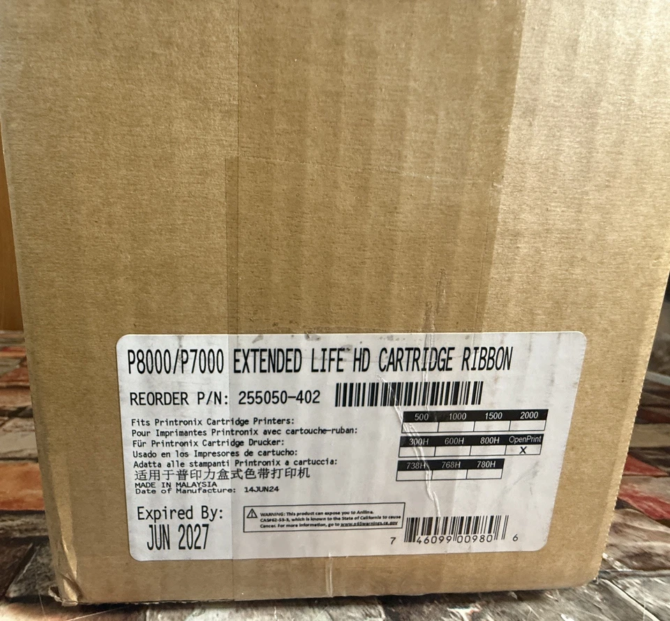 Printronix 255050-402 P8000 and P7000 Extended Life HD Cartridge Ribbon 4 Pack - Image 3 of 4