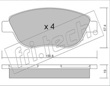 Fri.tech. 331.1S RACING BRAKE PADS Citroen C3/C4 XSARA, Peugeot 206; RC; 207;307